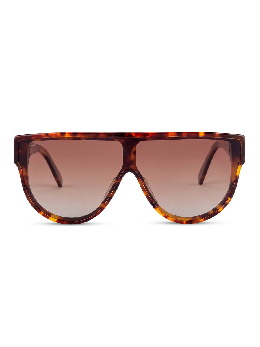 ALALYA Maya oversized tortoise shell polarized sunglasses – front view – UAE