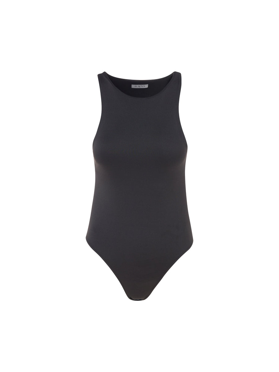 Noir Bliss Black Sleeveless Women's Bodysuit - ALALYA