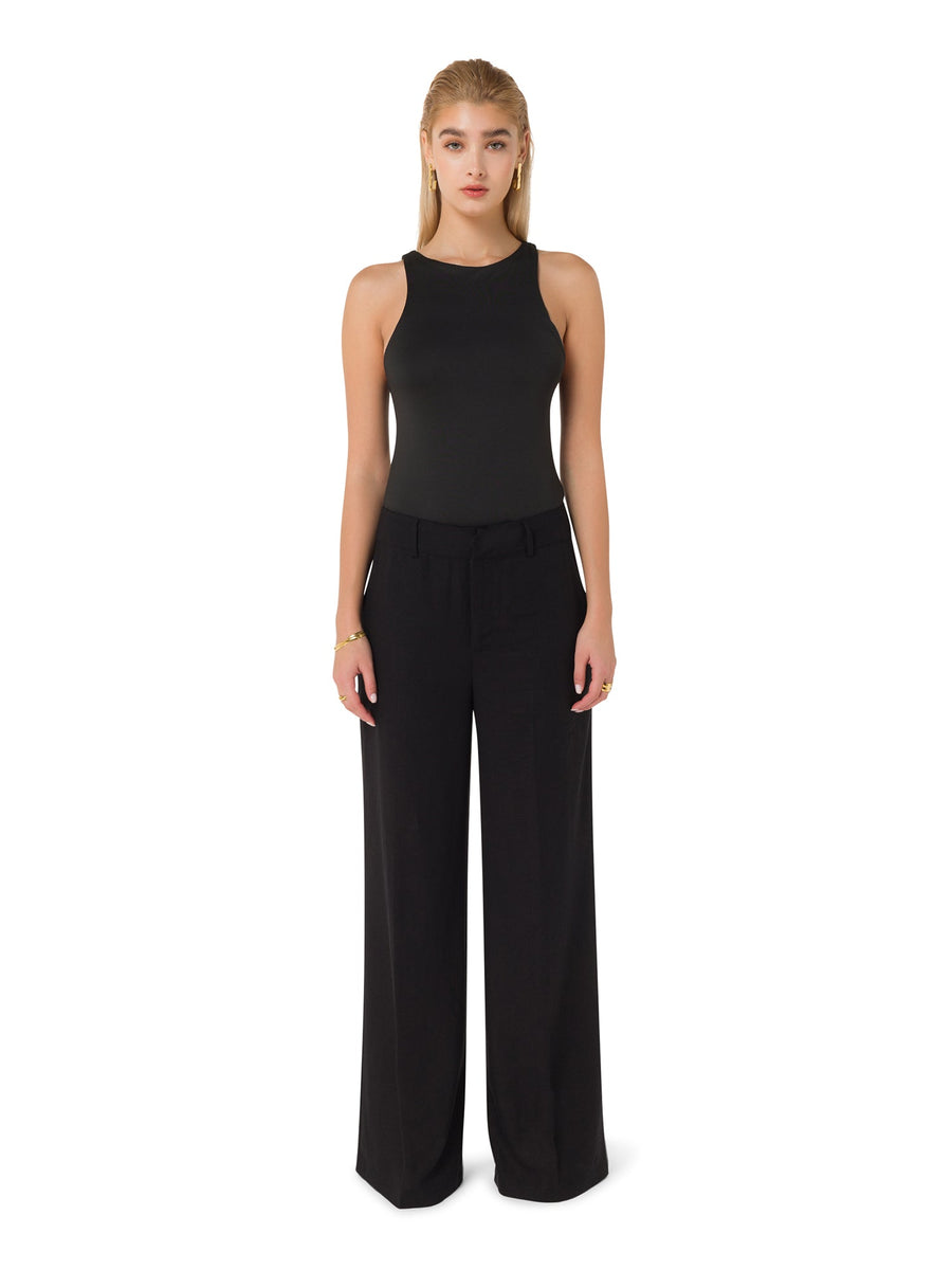 Noir Bliss Black Sleeveless Women's Bodysuit - ALALYA