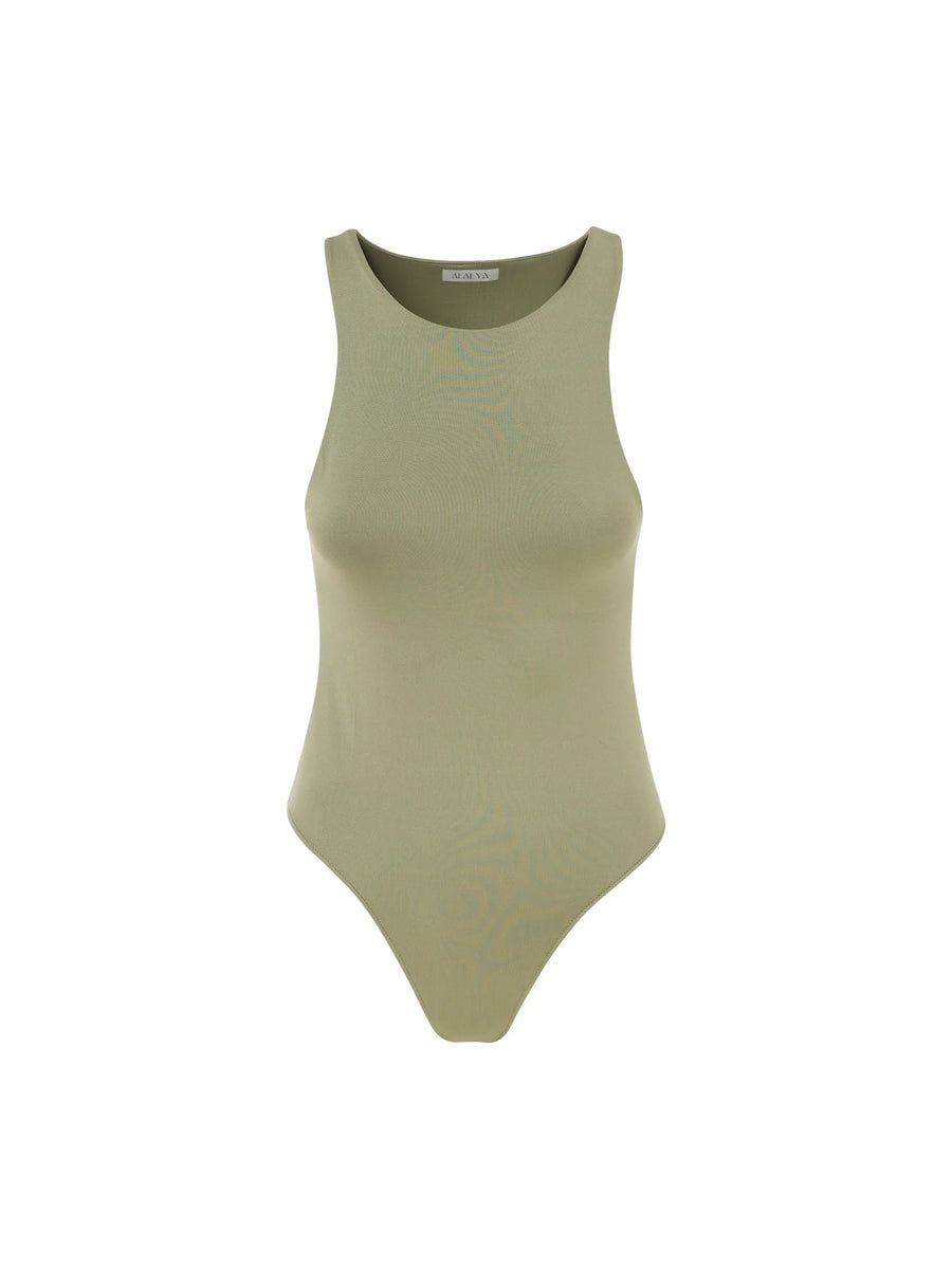 Velina™ | Sculpted Sleeveless Bodysuit in Black