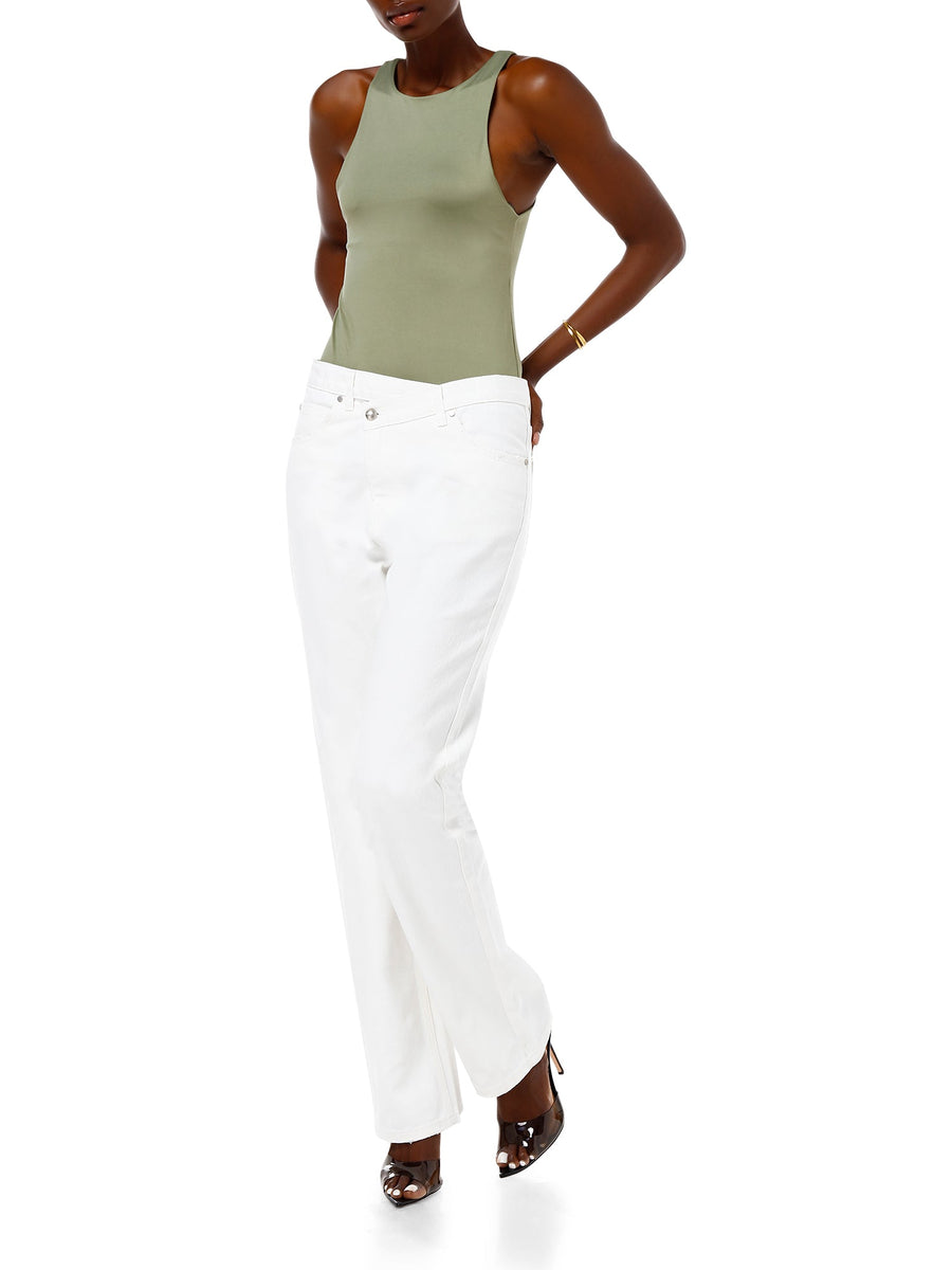 "Pastel Green Bliss" Sleeveless Women's Bodysuit - Experience Second Skin Comfort! - ALALYA